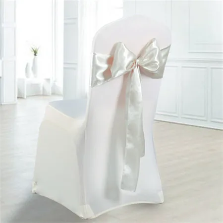Отель конференц Свадьба Банкетный церемониальный стул Обложка Украшение галстук-бабочка задний цветок Свадебная лента - Цвет: P