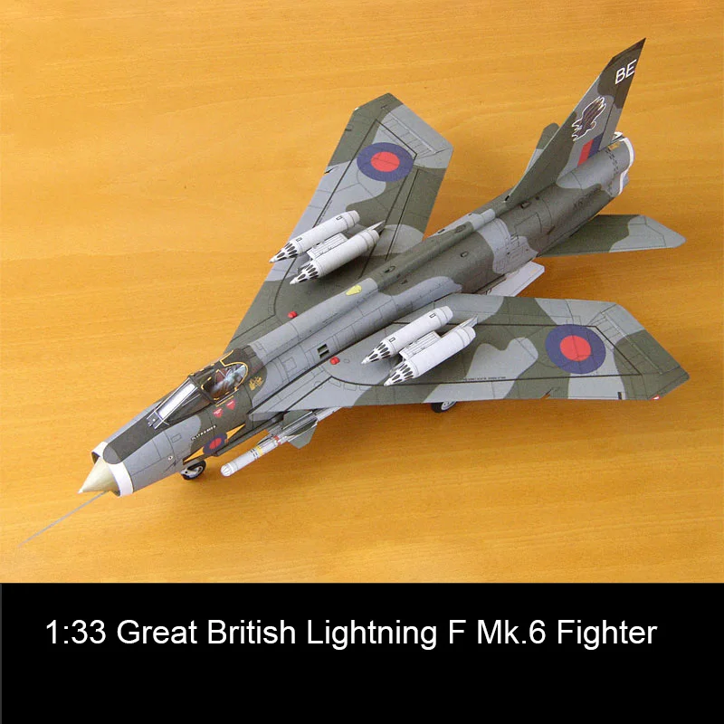 51 см 3D бумажная модель 1:33 большой британский истребитель молнии F Mk.6 бумажная модель самолета Руководство DIY английская авиационная модель игрушки