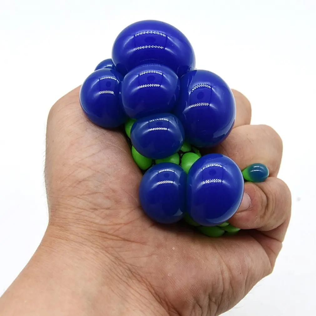 Милый шар для снятия стресса Novetly Squeeze Ball рука запястье упражнения антистресс слизи Виноград Мяч Игрушка Забавные игрушки-гаджеты