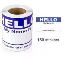 Name Tag Labels Hello My Name Is sticker 150PCS Baby Announcement Stickers Hospital Photography Props School Office Tags