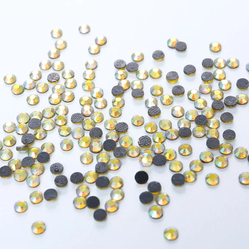 

1440pcs DMC Citrine AB Iron On Hot Fix Rhinestone Hotfix Stones for Wedding Dress Shoes And Nai Art