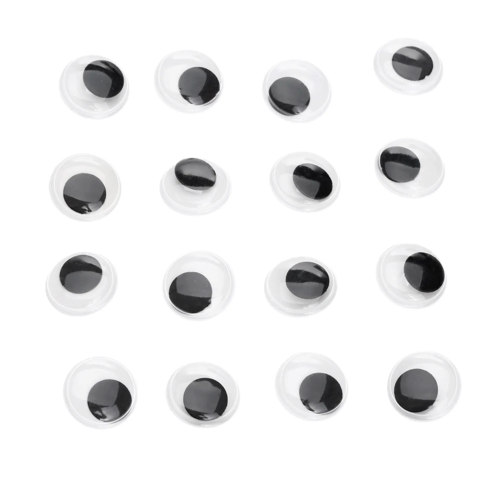 100pcs Sew On Wiggle Wobbly Googly Doll Toy Toy Animal Eyes Sewing Scrapbook Craft Trimmings 8/10/12/15mm