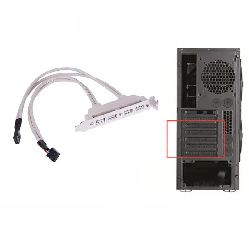 30 см/11 81 дюйма 4 порта USB 2 0 гнездовой винт для материнской платы 9 контактный