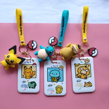 

Cute Cartoon New Card Holder With Lanyard Card Cover for Women Men Bank Name Credit Card Holders Neck Strap Card Bus ID Holders