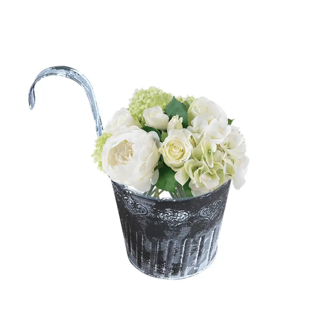 Ковкое железо металл Ремесла декоративные подвесные горшки ретро цветочные