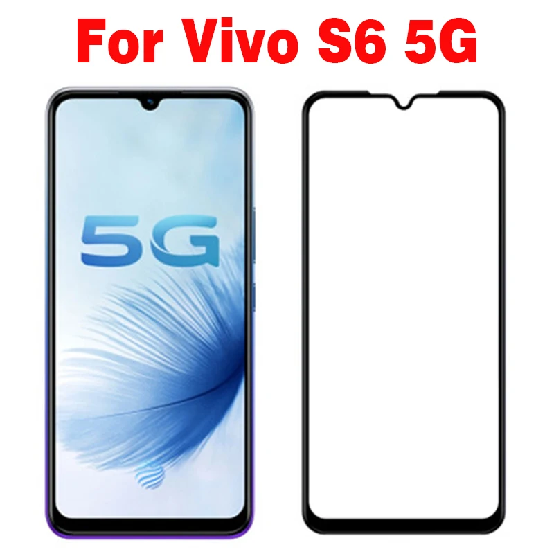 3D Full Glue Tempered Glass For Vivo S6 5G Cover 9H film Explosion-proof Screen Protector | Мобильные телефоны и