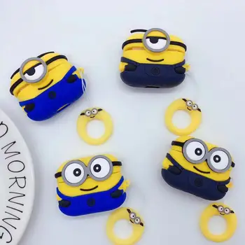 

3D Minions Earphone Case for AirPods Pro Case Cute Soft Silicone Wireless for Airpods Pro Case Cover Cartoon Protective Cover