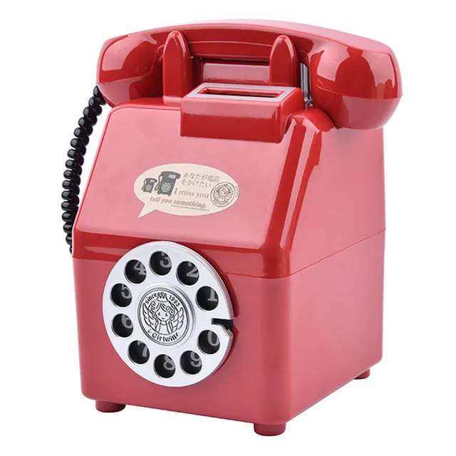 Retro Cute Telephone Piggy Bank Home Decor Creative Children's Savings Toys Gift for Friends Kids 1