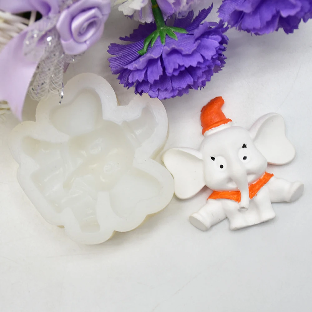 3D DIY формы для выпечки инструменты Dumbo силиконовые формы для торта животные формы для торта помадка форма для шоколада ультра-светильник глиняная форма инструмент для формирования