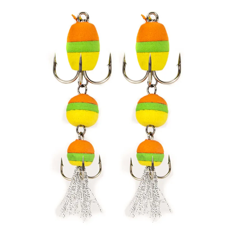  2PCS Fishing Lure Swim Bait Soft Lure High Density Foam Lure Fishing Tackle Multicolor Artificial L