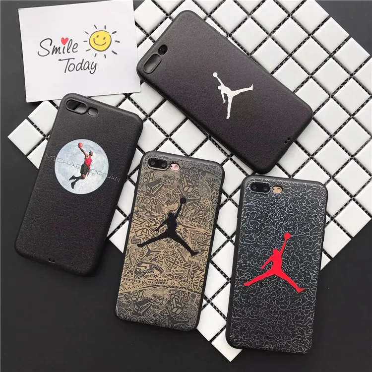 Чехол для телефона Apple 8plus Air Jordan NBA Basketball все края входят в комплект черный кожаный мягкий чехол 6S