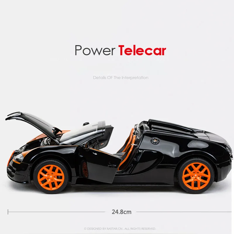 1:18 Игрушечная модель автомобиля Bugatti Veyron 16 4 Grand Sport Vitesse литой гоночный автомобиль