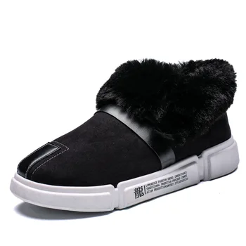 

2019 Snow Women Boots Winter Fur Shoes Slip On Plush Ankle Boots Women Casaul Winter Shoes Sneakers Botines mujer 2019