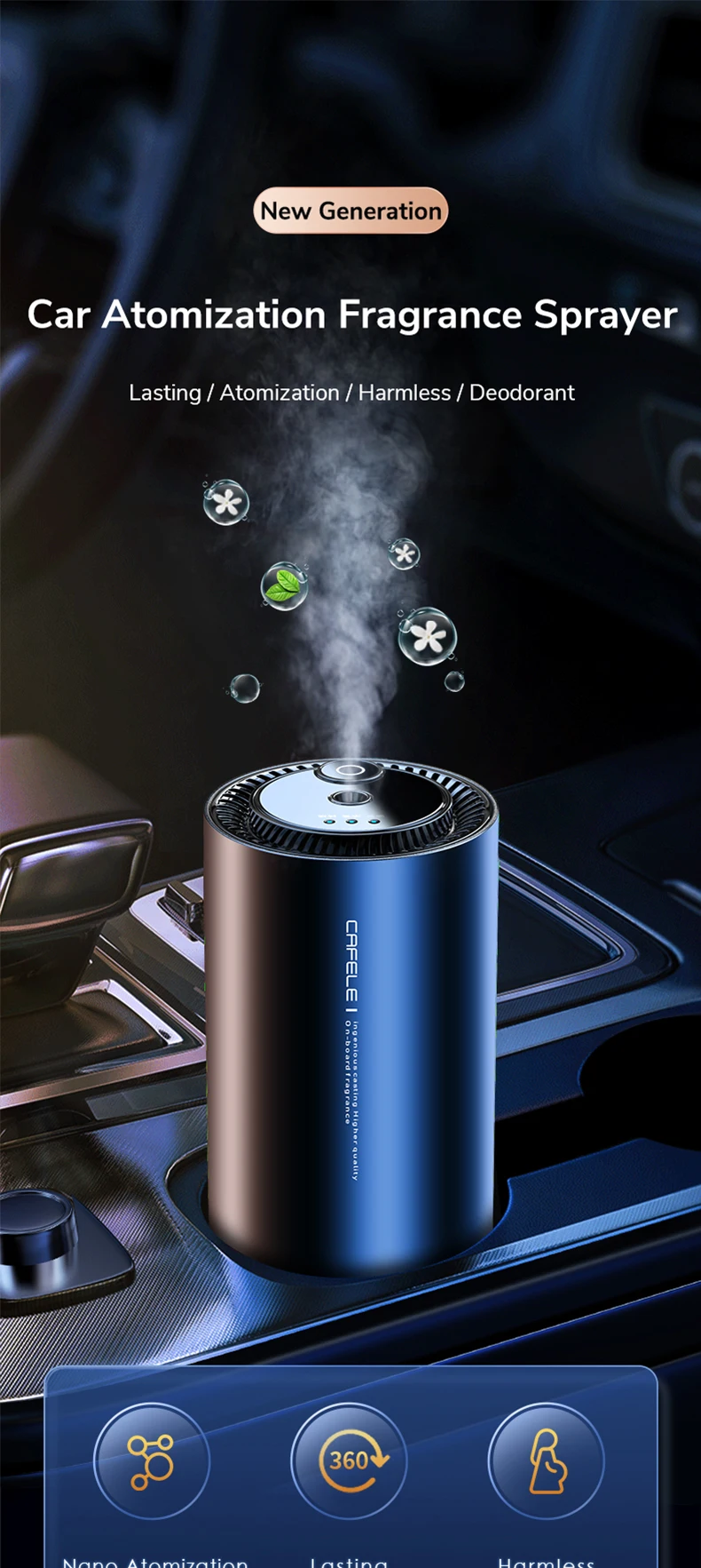 Cafele Electric Car Air Freshener With Universal Flavoring The OCS