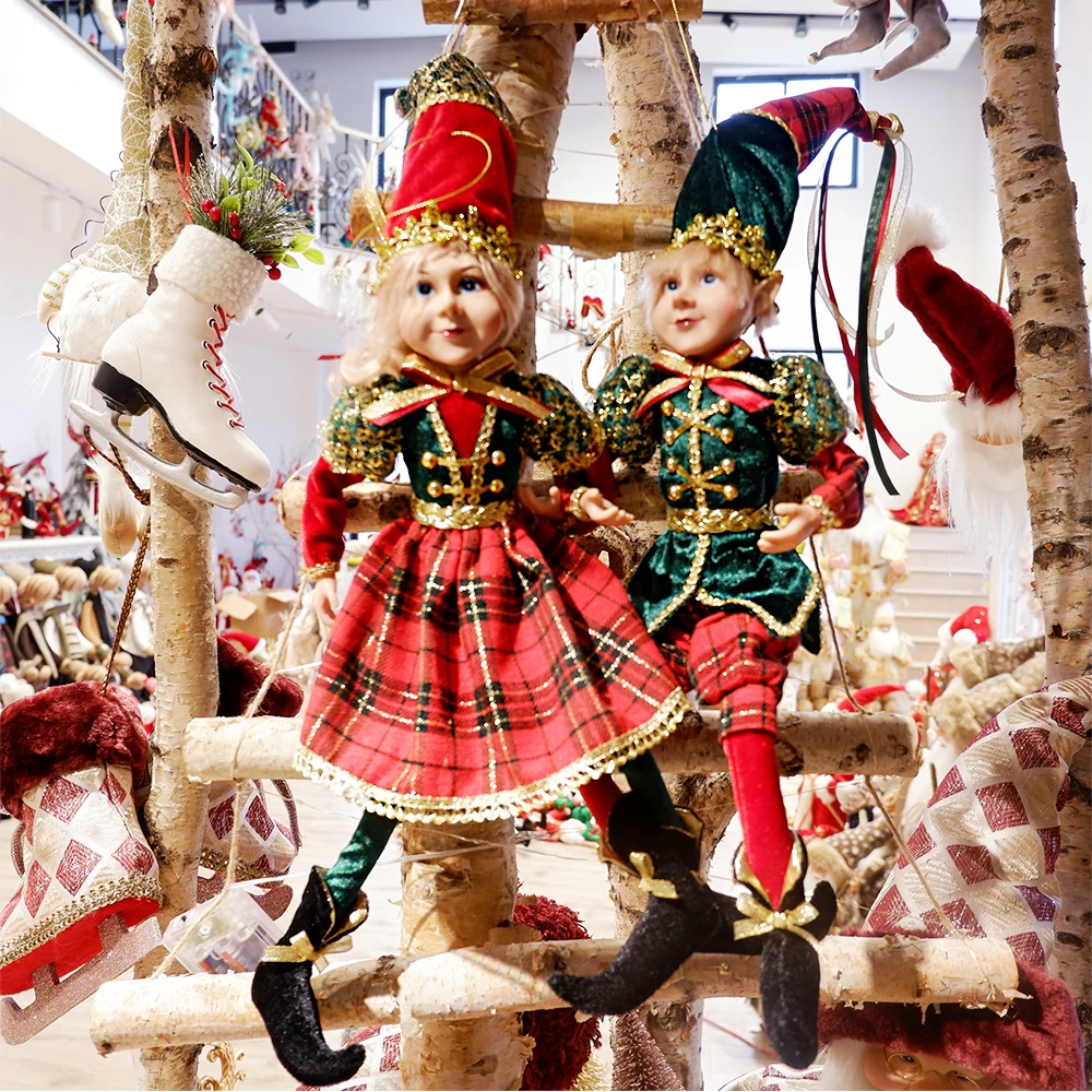 Party Christmas Xmas Festival Decor Deer Doll Mall Ornament Baby Kids Gifts Toys 