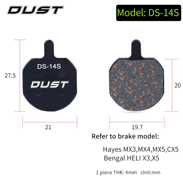 Bicycle Disc Brake Pad Bike Hydraulic Disc Brake Pads Semi-Metallic Cycling Brake Pads for BB5 BB7 DS-14S