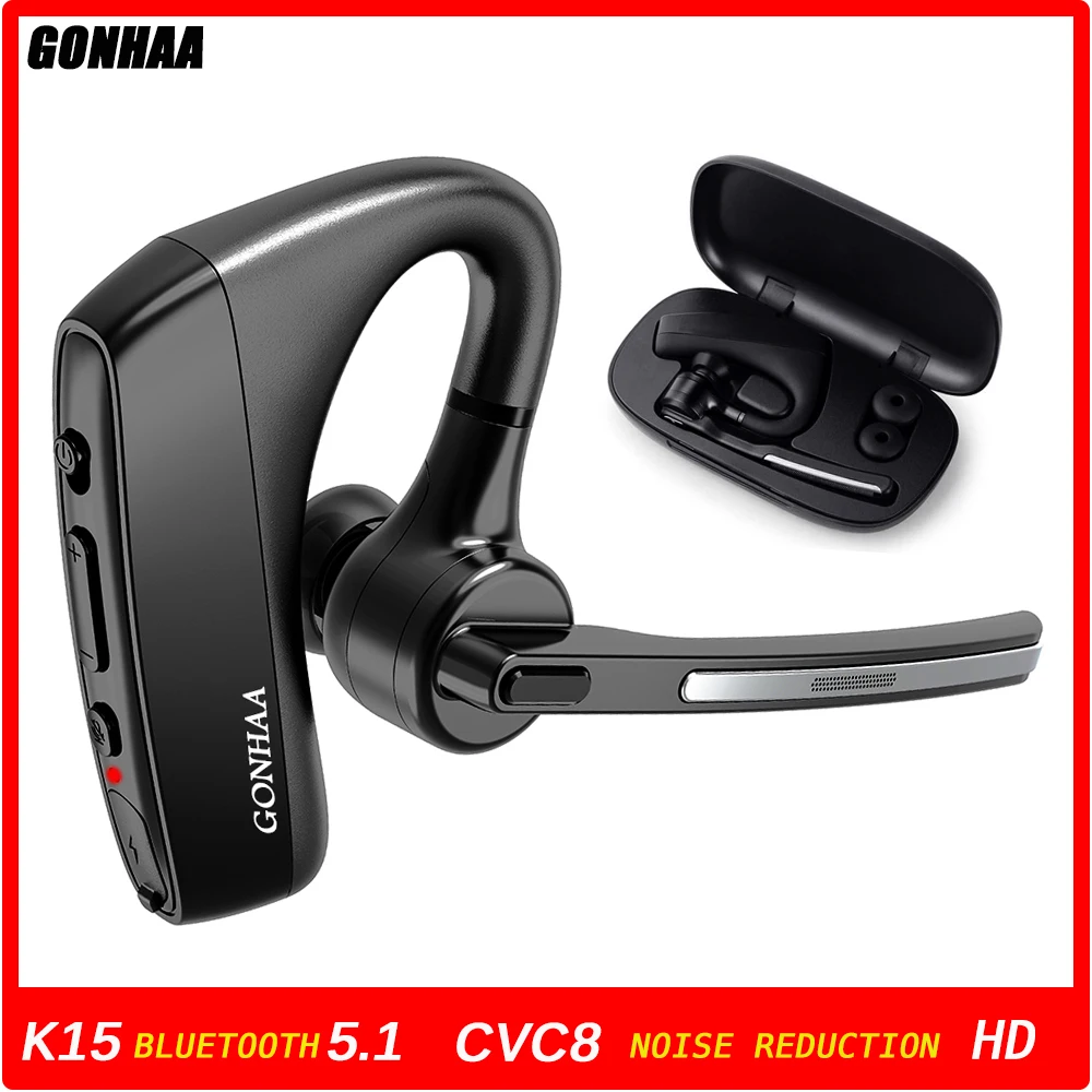 Bluetooth гарнитура K15 беспроводные наушники HD с функцией шумоподавления и двойным