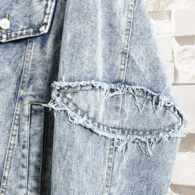 50% OFF Hip Hop Young Man Denim Jackets Loose Patchwork Men Casual Coats Club High Street Male Amazing Quality Chaqueta Hombre