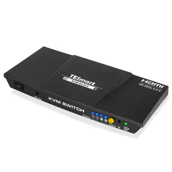 

Tesmart/Tesla smart 2x1 KVM switch 4k60hz HDMI KVM switch 2 port HDMI switch support 3840*2160/4K