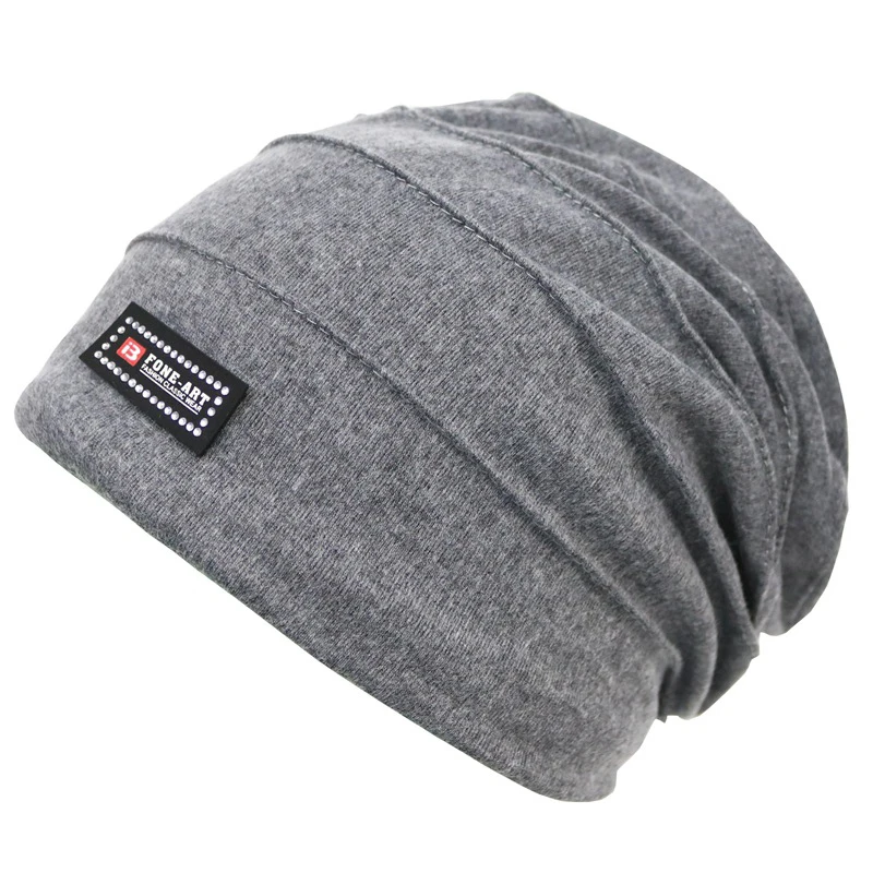 ELIfashion, модные женские зимние шапки, вязаная шапка, s стразы, наклейка, эластичная женская шапка, Женская хлопковая шапка, 5 цветов - Цвет: grey