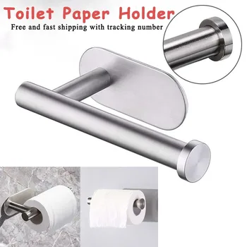

Kitchen Roll Paper Accessory Wall Mount Toilet Paper Holder Stainless Steel Bathroom Tissue Towel Accessories Rack Holders