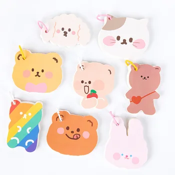 

80Pcs Kawaii Colored Bear Rabbit Sticky Notes Cute Cartoon Animals Memo Pads Writing Sticker For Kid Stationery School Supplies