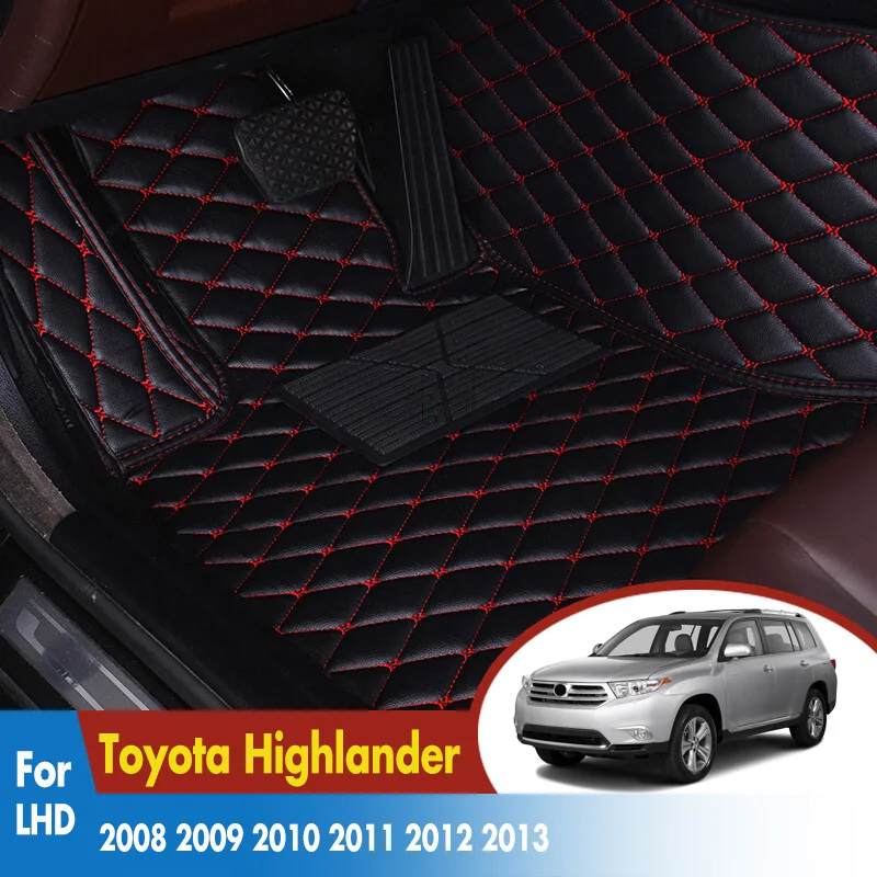 Автомобильный напольный коврик для Toyota Highlander Kluger 2013 2012 2011 2010 2009 2008 ковры авто