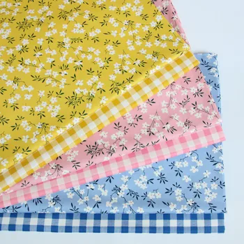 

Small Floral Cotton Twill fabric by meter Printed Cotton Fabric For DIY Quilting & Sewing Placemat,Bags Material