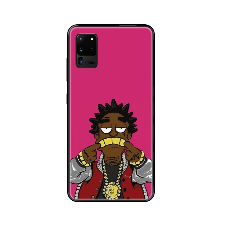 kodak black rap singer Phone case For Samsung Galaxy S 3 4 5 6 7 8 9 10 Plus Lite Edge black soft Etui tpu bumper silicone