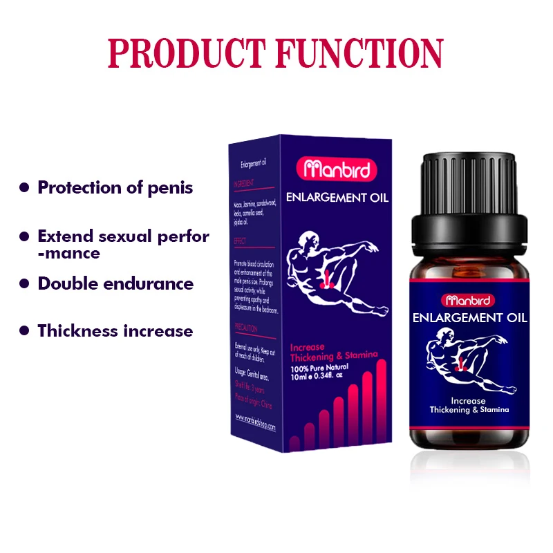 Manbird Penis Enlargement Cream Lubricant Lube Big Dick Massage Gel pills Increase Penis Growth Erection Thickening Oil for Men  (9)