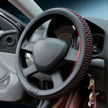 

Car Leather Steering Wheel Case Cover Shell Skidproof Car Accessories For Honda KIA Hyundai LADA Audi Nissan Peugeot BMW MG etc.
