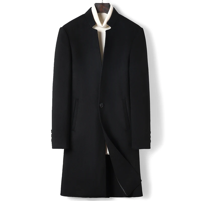 

New Men Fashion Jackets Men Slim Fits Coats Business Mens Long Winter Windproof Outwears Black Hot Sale High Quality