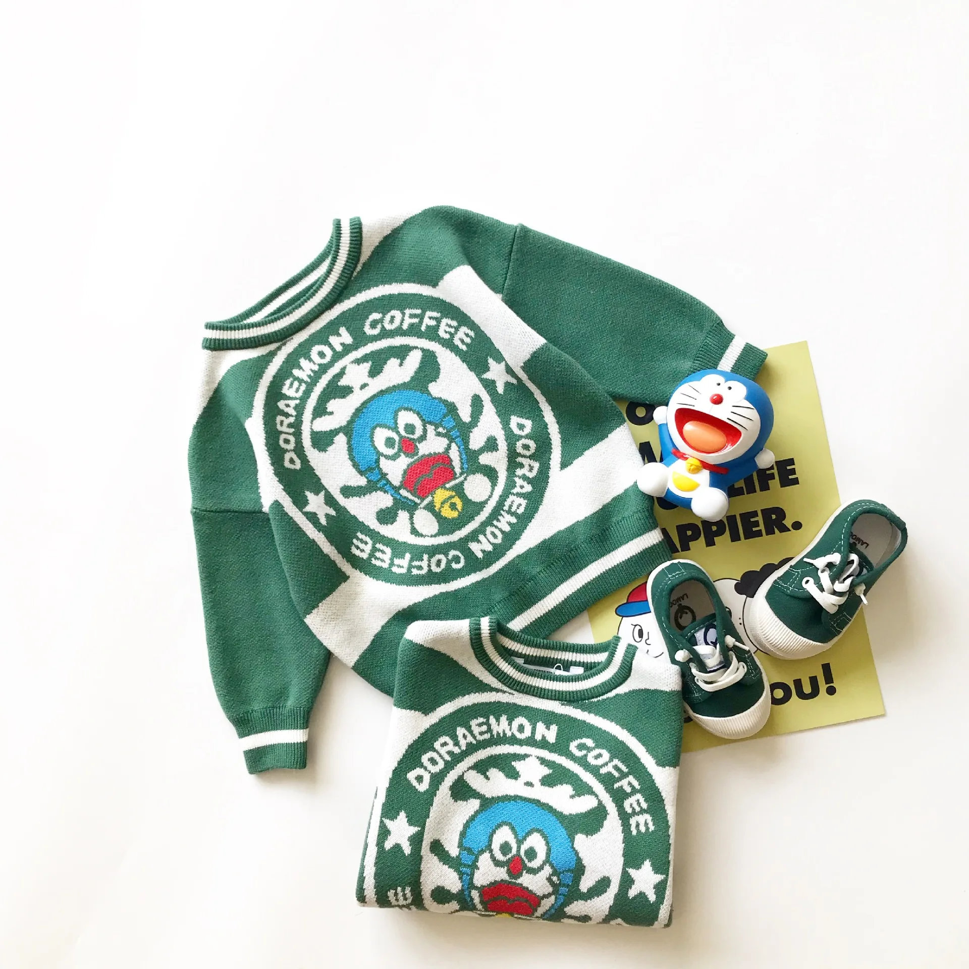 Tonytaobaby Autumn and Winter New Kids' Babies' Creative Stripe Cotton Sweater Baby Sweater Toddler Sweater Pullover Sweater