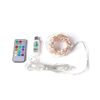 

Led Copper Wire Lamp Remote Control USB Plug-in Point Control Flow Marquee String Home Decoration Lamp