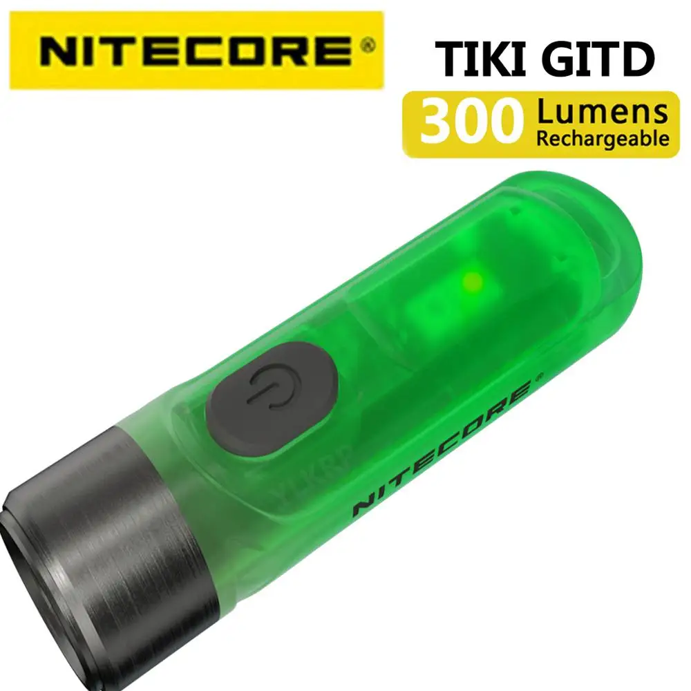NITECORE TIKI GITD TIKI LE  ̴ ̷ Űü Ʈ USB-C, 300 , 100% 