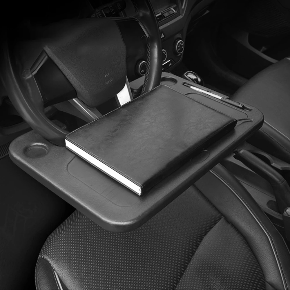 Car Steering Wheel Tray Mini Table Work Computer Desk Drink Coffea Stand Food Laptop Holder Interior TrendingWarehouse