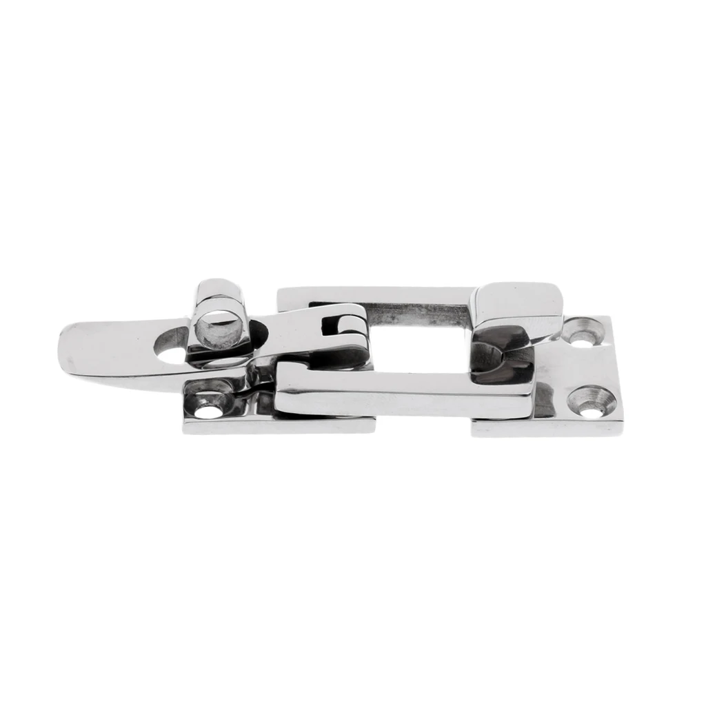 316 Stainless Steel Boat Door Latch Catch, Anti-Rattle Hold Down Clamp Lock, Marine Hardware, 2 3/4 inch 70mm - Silver