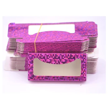 

50pcs Packing box for 10mm-25mm eyelash blank eyelashes package Multicolor paper box Eyelashes DIY flash packing box makeup