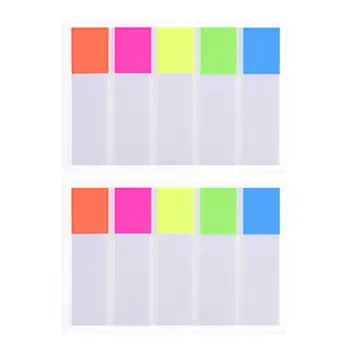 

10 packs Index Flags Tabs Sticky Pad for Page Marker (Half Colored)