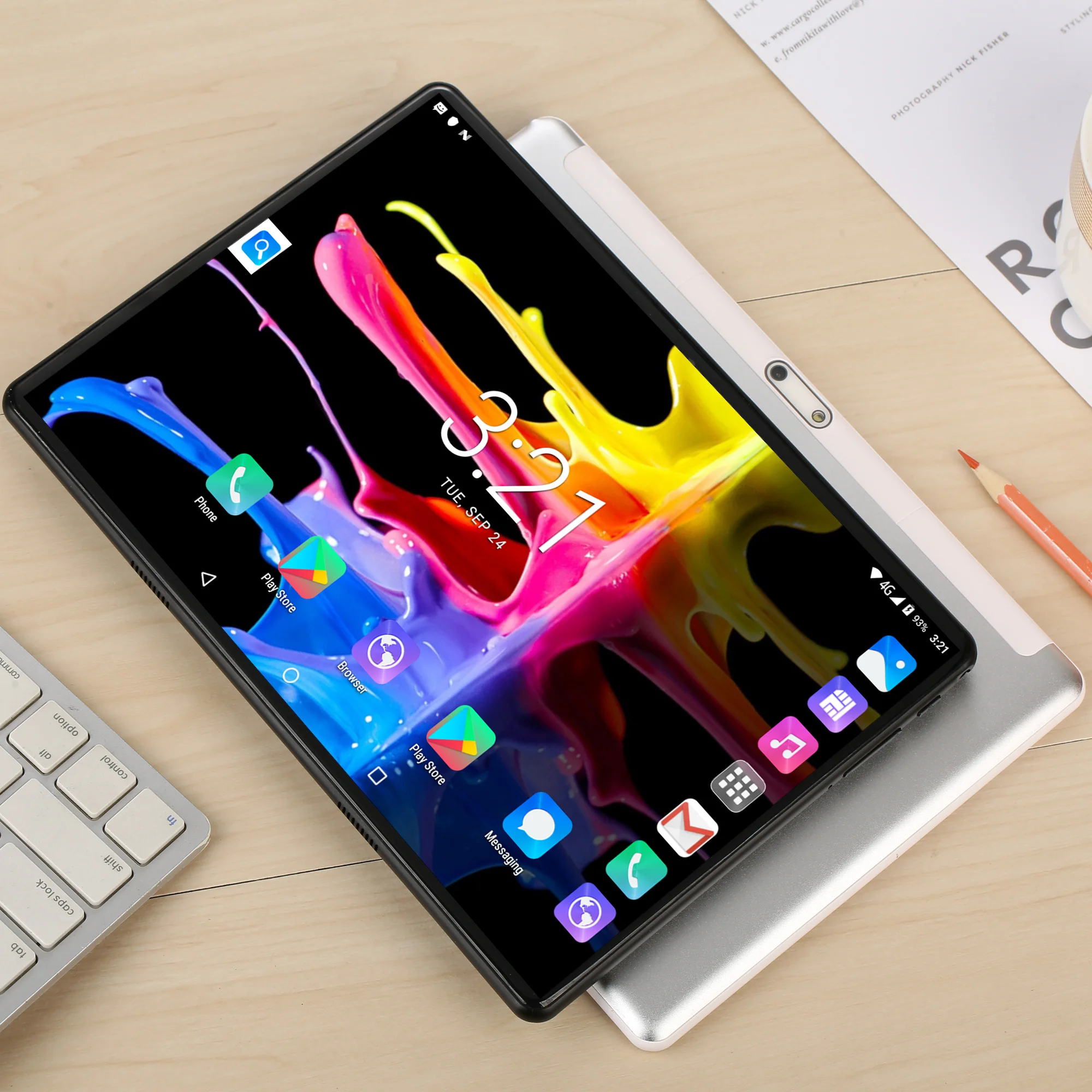  BDF Tablet 10 Inch 3G/4G LTE Phone SIM Tablets Pc Android 9.0 Google Play Ten Core 8GB/128GB IPS Ta