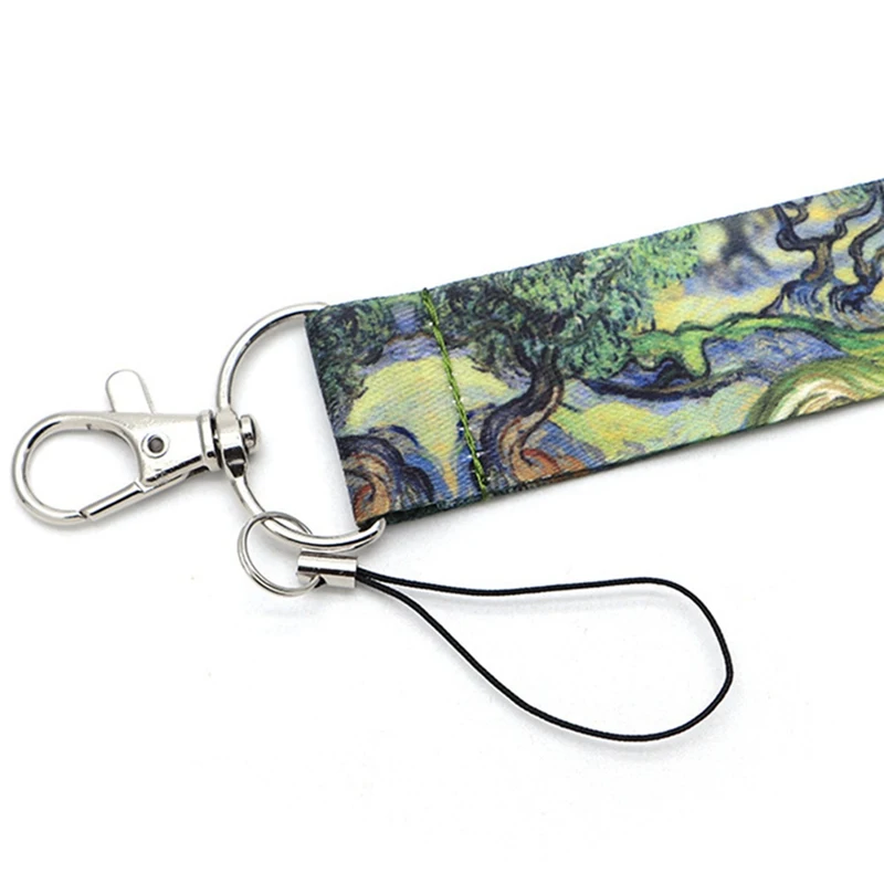Ван Гог кипарисовый шнурок для дерева бейдж ID Lanyards/Мобильный телефон Веревка/ключ шнурок шейный ремень аксессуары