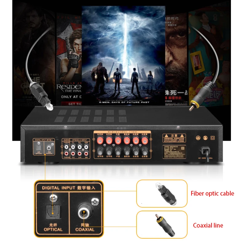 KYYSLB AV 985 650 Вт 220 В 5 1 каналов 4 0 Bluetooth усилитель для домашнего кинотеатра аудио