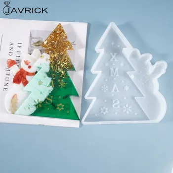 

Crystal Epoxy Resin Mold Santa Christmas Tree Decorations Listed Casting Silicone Mould DIY Crafts Jewelry Pendant Making Tools