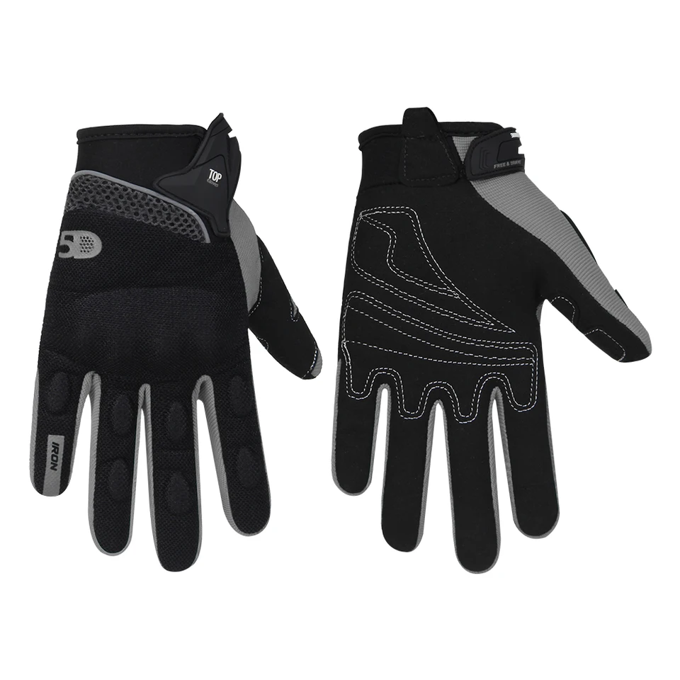 Guanti Moto Estate Uomo Traspiranti Con Protezione Nocche E Touch Screen - Guanti Da Corsa E Ciclismo, Colori Nero/Blu/Rosso, Taglie M-XXL