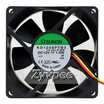 

Zyvpee Sunon 8025 KD1208PTB3 DC12V 1.0W 3 wires 3 pins 8CM case fan silent cpu cooling fan