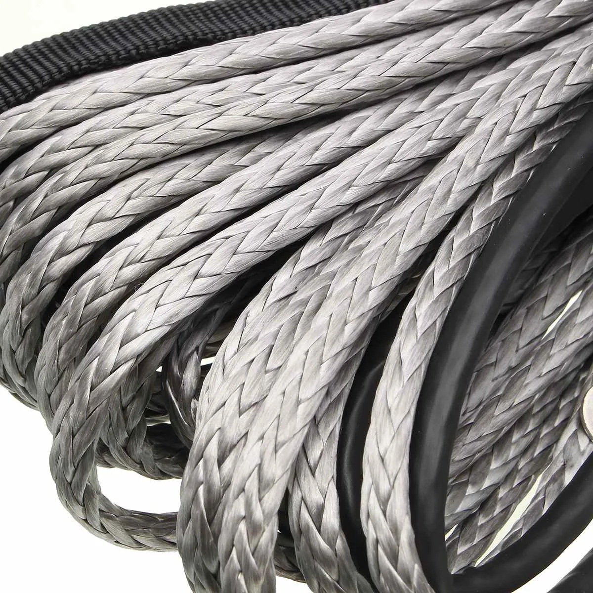 NEW 15m 7700 lbs Winch Rope String Line Cable With Sheath Synthetic Towing Rope Car Wash Maintenance String for ATV UTV Off-Road