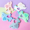 1PCS Elephant Silicone Baby Teether Cartoon Animal BPA Free beads Teething Necklace DIY Shower Food Grade Teether Chew Toy 4