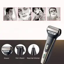 3-in-1 Multi-functional Razor Men's Electric Nose Trimmer Shaver Type Rechargeable Beard Razor Electric Hair Trimmer 6pcs Set