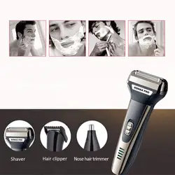 3-in-1 Multi-functional Razor Men's Electric Nose Trimmer Shaver Type Rechargeable Beard Razor Electric Hair Trimmer 6pcs Set
