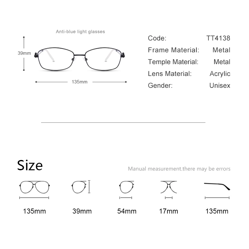 Модные очки с прозрачными линзами для женщин, металлическая оправа, оптические очки для мужчин, винтажные мужские оправы для очков, очки по рецепту TT4138